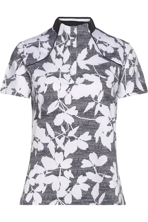 Callaway Textured Abstract Floral Polo Grey