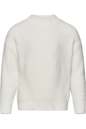 MANGO Ribbed Knit Sweater White
