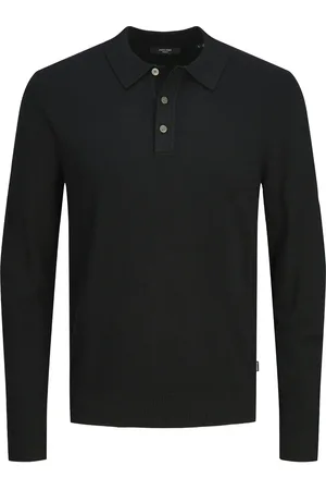 JACK & JONES Jprblawilliam Knit Polo Ls Jack & J S Black