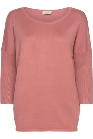 Freequent Pullover From Freequent In A Soft, Fine-Knit Material. The Pullover Has A Simple Pink