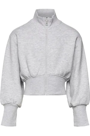 TOM TAILOR Cropped Sweat Jacket Grey