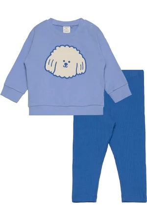 Lindex Set Sweatshirt Leggings Placem Blue