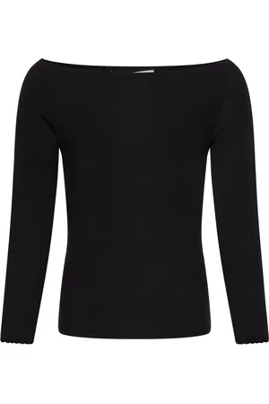 Rosemunde Viscose Long Sleeve Off Shoulder To Black