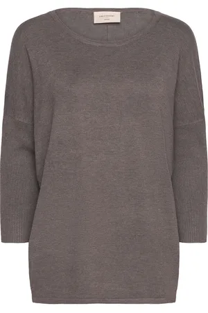 Freequent Pullover From Freequent In A Soft, Fine-Knit Material. The Pullover Has A Simple Brown