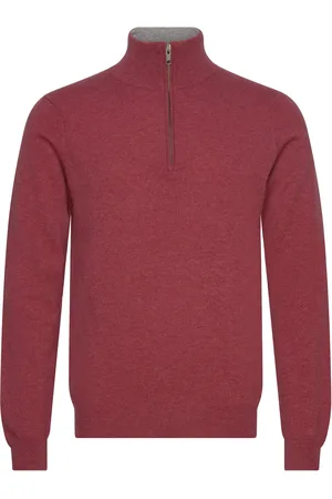Davida Cashmere Man Half Zip Red