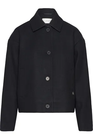 Calvin Klein Short Wool Blend Jacket Black