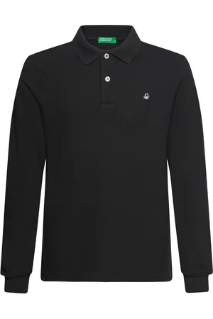 Benetton L/S Polo Shirt Black