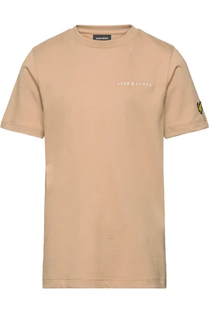 Lyle & Scott Script Embroidered T-Shirt Beige