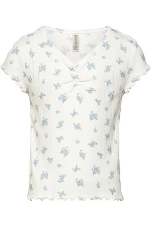Lindex Top V Neck Pointelle White