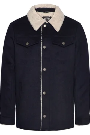Jofama Harvey Wool Trucker Jacket Navy