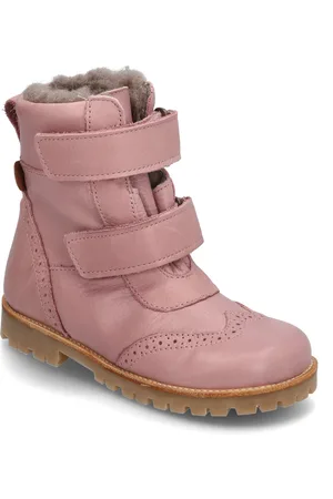 Pom Pom Rub Sole™ Broque Velcro Boot Tex Pink