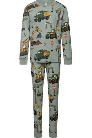 Lindex Pyjama Vehicle Dino Green