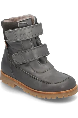 Pom Pom Rub Sole™ Velcro Boot Tex Black