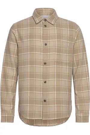 Les Deux Kash Check Shirt Beige