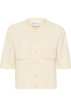 My Essential Wardrobe Carrymw Knit Cardigan White