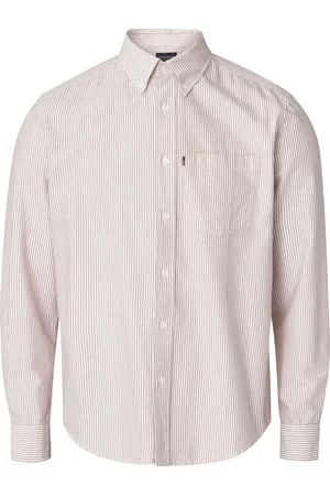 Lexington Casual Stripe Oxford B.d Shirt Red