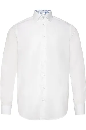BOSWEEL SHIRTS EST. 1937 Poplin W. Paisley Contrast White