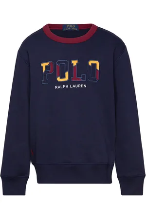 Ralph Lauren Corduroy-Logo Fleece Sweatshirt Navy