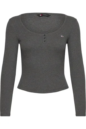 Tommy Hilfiger Tjw Melange Henley Ls Ext Grey