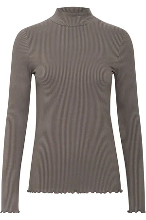 Kaffe Kadrew Turtleneck T-Shirt Brown