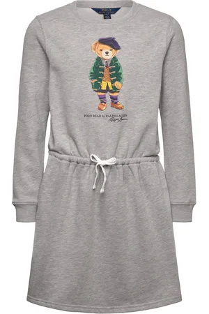 Ralph Lauren Polo Bear Fleece Dress Grey