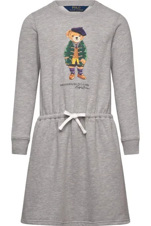 Ralph Lauren Polo Bear Fleece Dress Grey