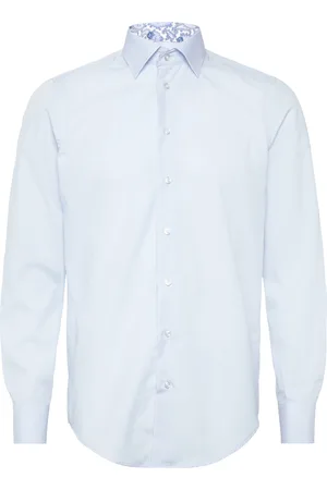 BOSWEEL SHIRTS EST. 1937 Poplin W. Paisley Contrast Blue