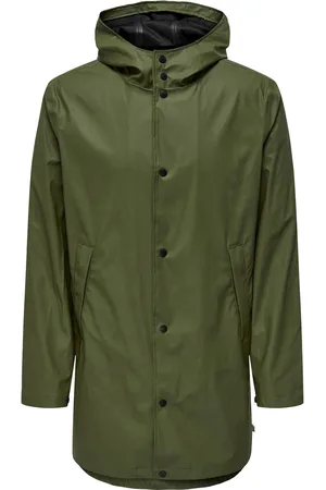 Only & Sons Onsluca Rain Coat Otw Noos Green