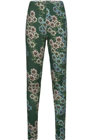 Mini Rodini Daisys Aop Leggings Green