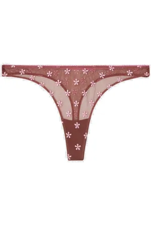 Understatement Mesh Thong Brown