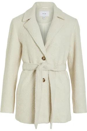 VILA Vitjekki L/S Belted Short Jacket Cream