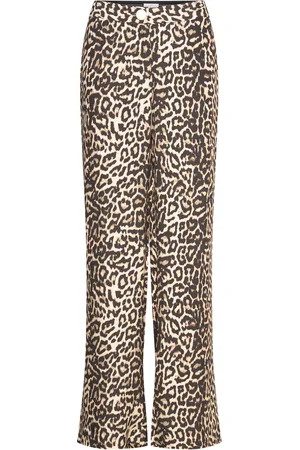 Coster Copenhagen Pants In Leo Print - Petra Fit Brown