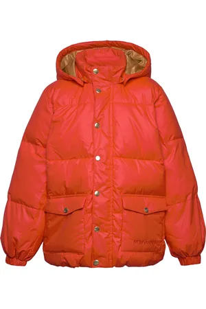 Mini Rodini Heavy Hooded Puffer Jacket Red