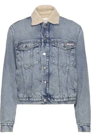 Calvin Klein Regular Sherpa Denim Jacket Blue