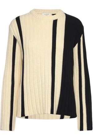 Norr Stilla Blocking Knit Top Beige
