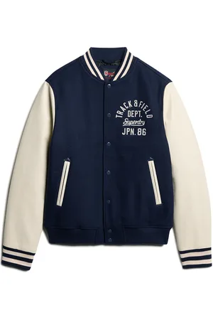 Superdry Varsity Chain Stitch Bomber Blue