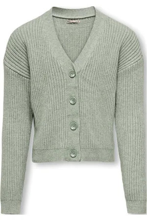 ONLY Kogmandy Ls Short Boxy Cardigan Knt Noos Green
