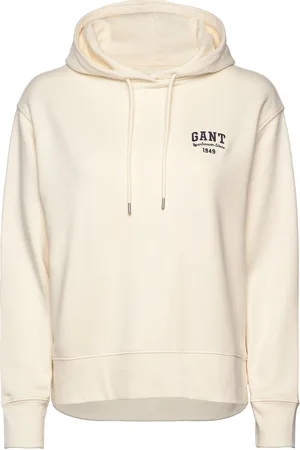 GANT Small Graphic Hoodie Cream
