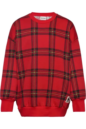 Mini Rodini Check Aop Sweatshirt Red