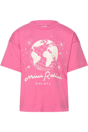 Mini Rodini Society Sp Ss Tee Pink