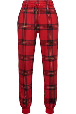 Mini Rodini Check Aop Sweatpants Red