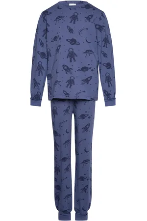 Geggamoja Two Piece Pyjamas Blue Astronaut Blue