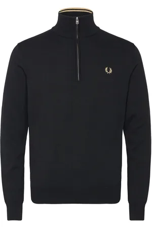 Fred Perry Classic Half Zip Jumper Black