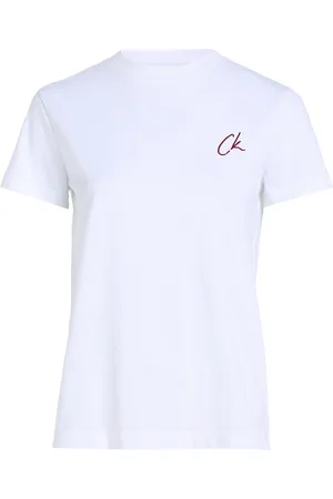 Calvin Klein Embroidered Ck Regular Tee White