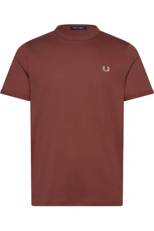 Fred Perry Ringer T-Shirt Brown