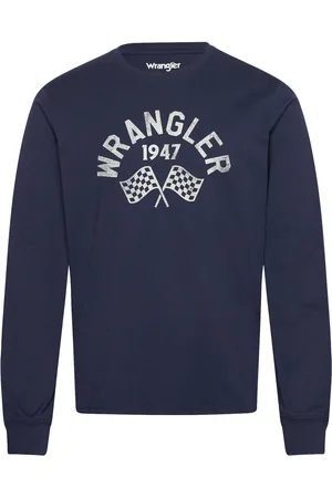 Wrangler Ls Graphic Tee Navy