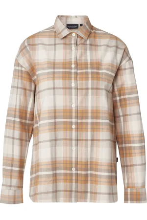 Lexington Edith Organic Cotton Flannel Check Shirt Brown