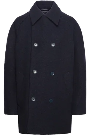 Filippa K Double Breasted Boiled Wool Ja Navy