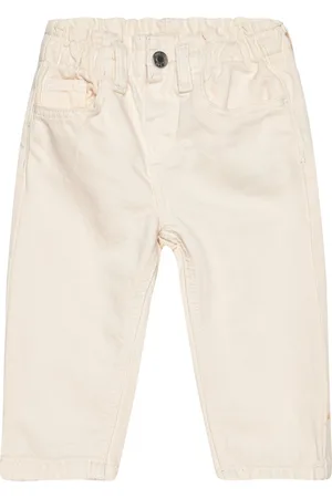 MANGO Paperbag Jeans Cream