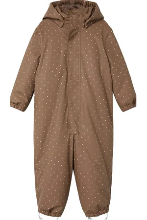 Lil Atelier Nmfladry10 Rub Pad Snowsuit Aop Fo Lil Brown